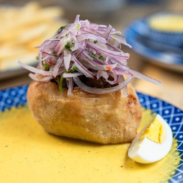 Papa Rellena Lunch.