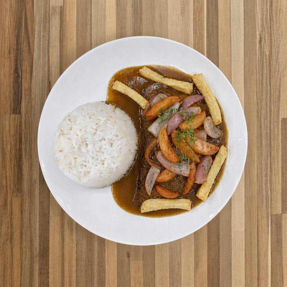 Bistec a la Chorrillana.